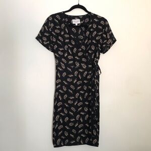 HVN 100% silk wrap dress